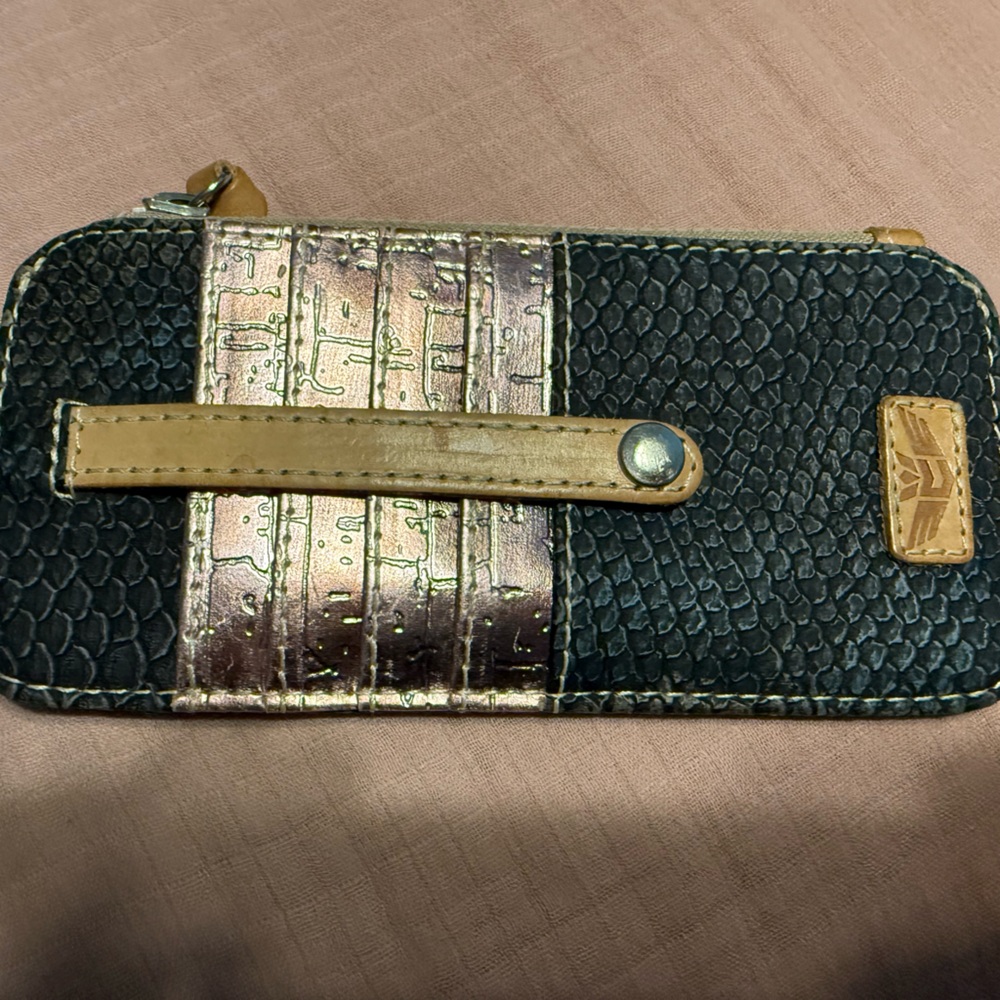 Consuela Rattler Card Organizer Multi Colored and Rose Gold Wallet